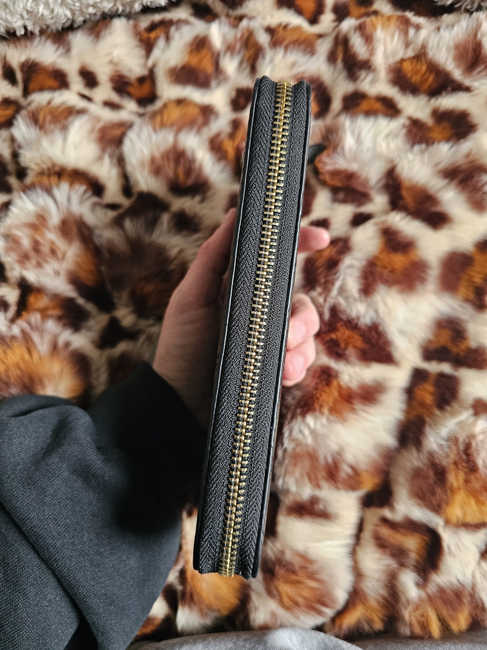 Louis Vuitton Black Embossed Zipper Wallet - Picture 4 of 7